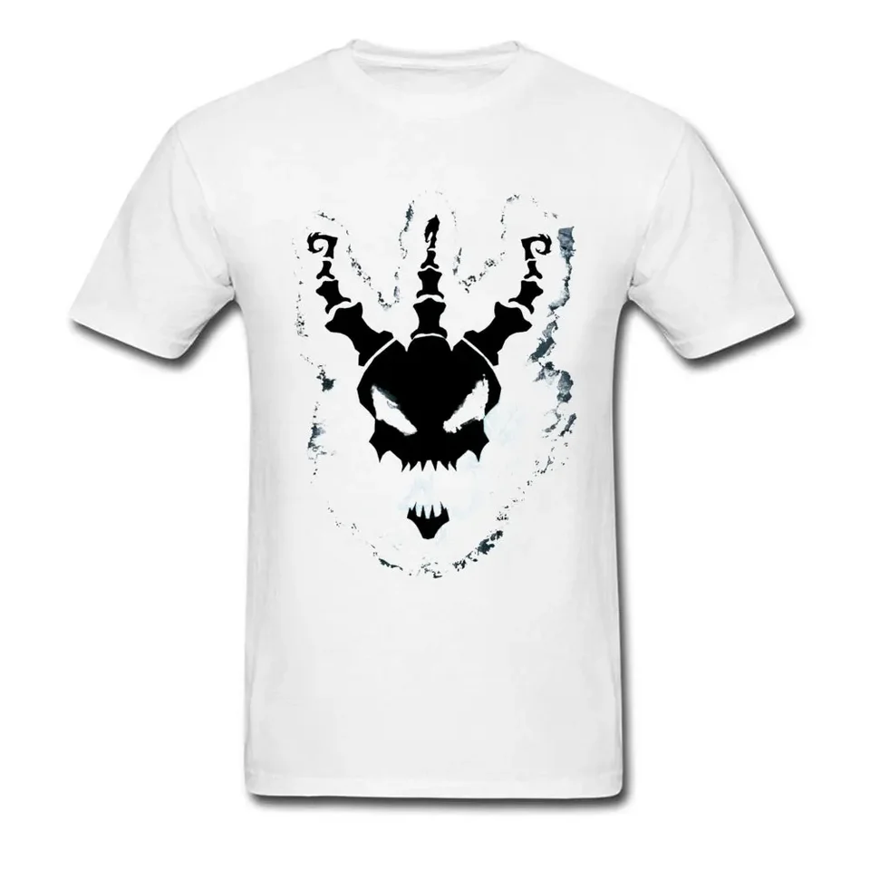 Thresh League of Legend Man prerozdelené geek Tees Round Golier Nový rok