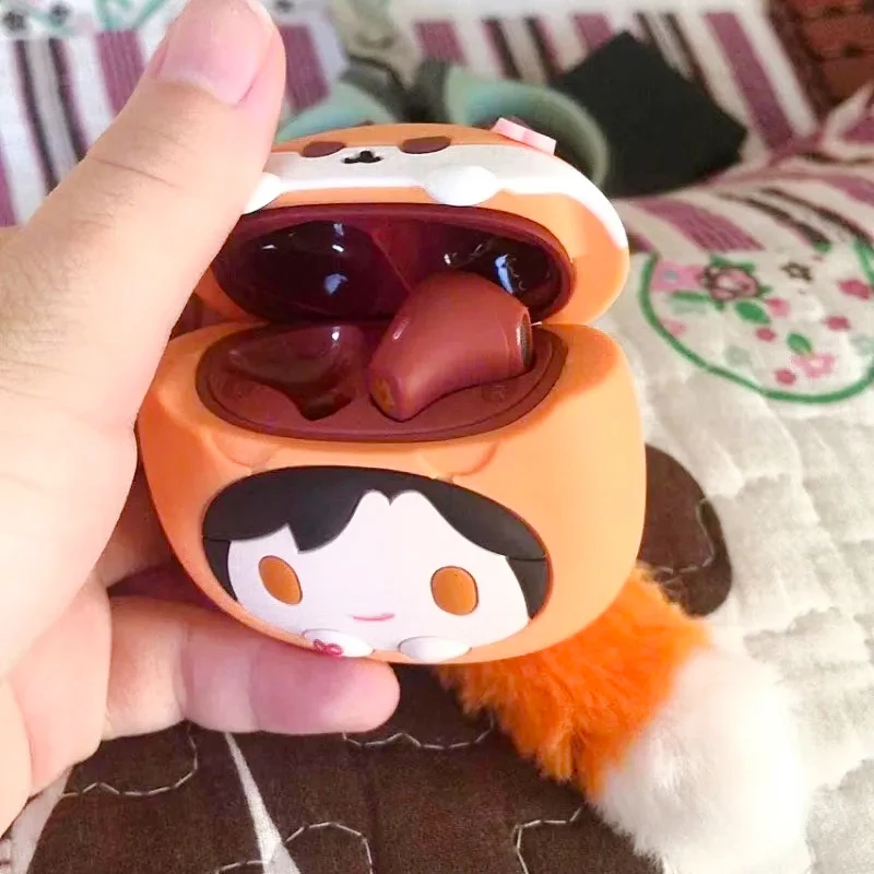 Tian Guan Ci Fu Tgcf Hua Cheng Xie Lian Comics Fox Rabbit Bluetooth Headset Cartoon Slúchadlá Kawaii slúchadlá Dievčatá Dievčatá