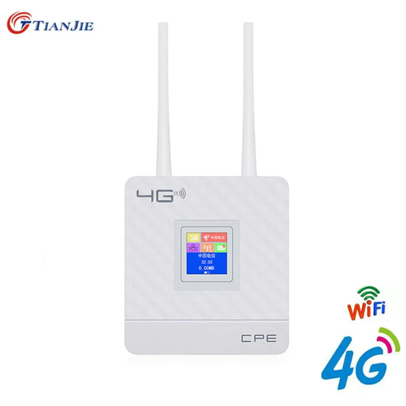 Tianjie Overseas Warehouse CPE903 4G LTE SIM Card CPE WiFi Router Odomknutie 3G Mobile Hotspot WAN/LAN Port External Anténny modem