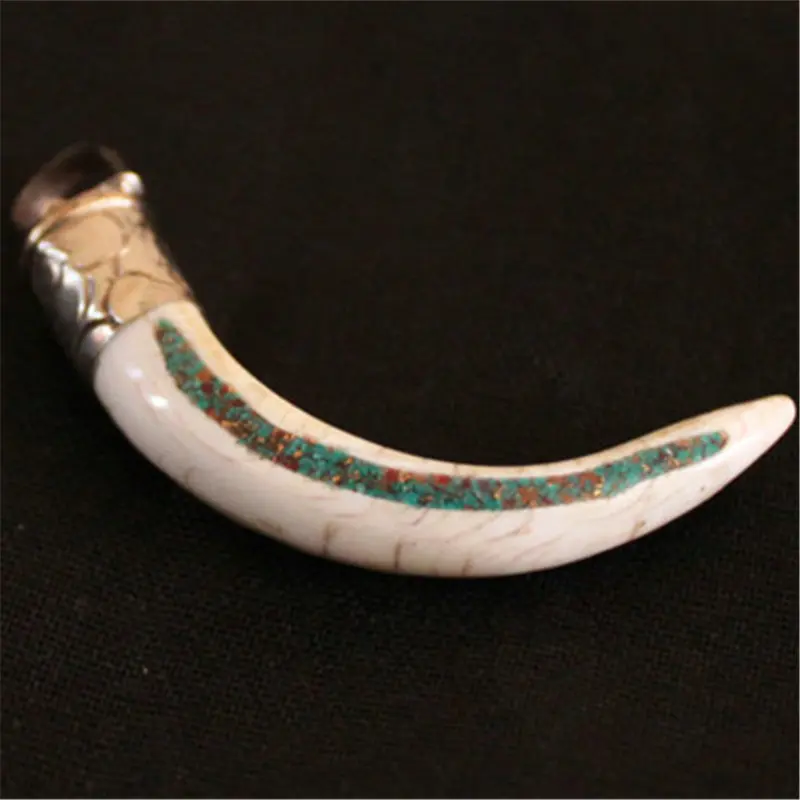 Tibetský amulet Nepal Naga Conch Shell Tibet Tibet Copper Tridacna PRÍRUČKA PRÍSLUŠNÍKA PRE MAN TBP026