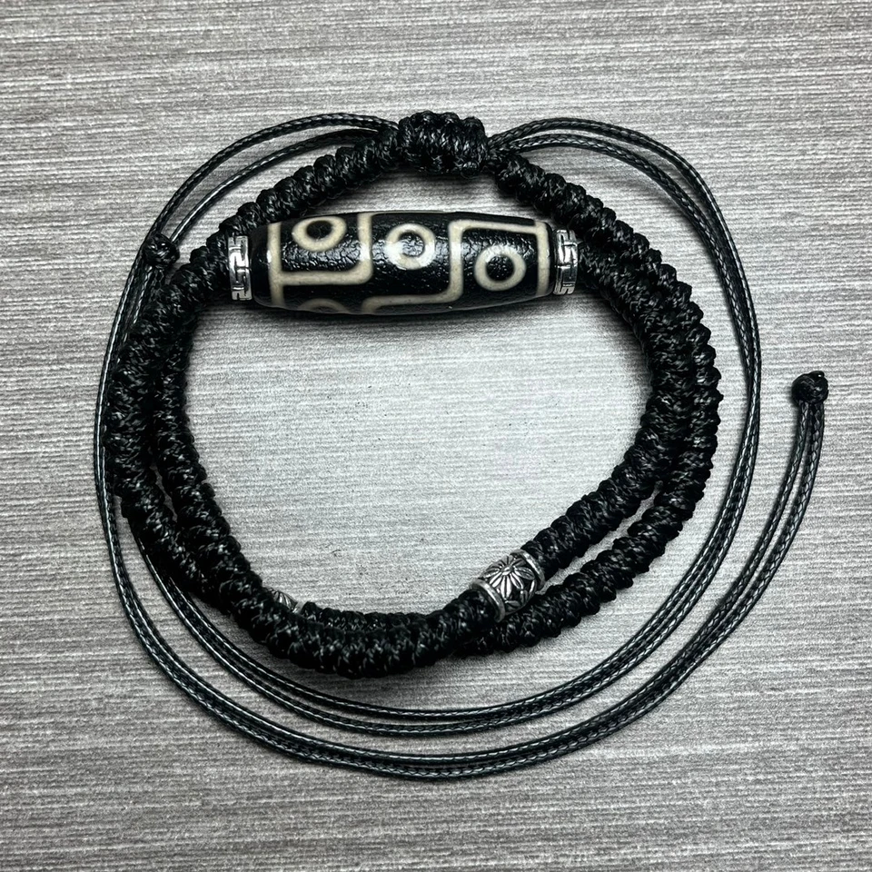 Tibetský budhizmus prívesok Sweater reťazec Dzi guľôčkový náhrdelník nastaviteľný reťaz 9 oči Dzi korálky šťastné kúzla amulety náhrdelníky