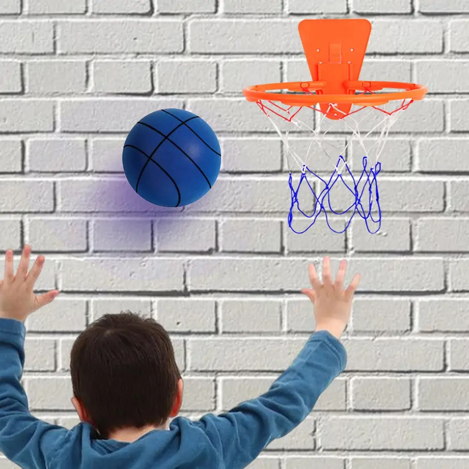 Tichý basketbal s obručovým rodičom dieťa interaktívna hračka s vysokou hustotou penovú guľu