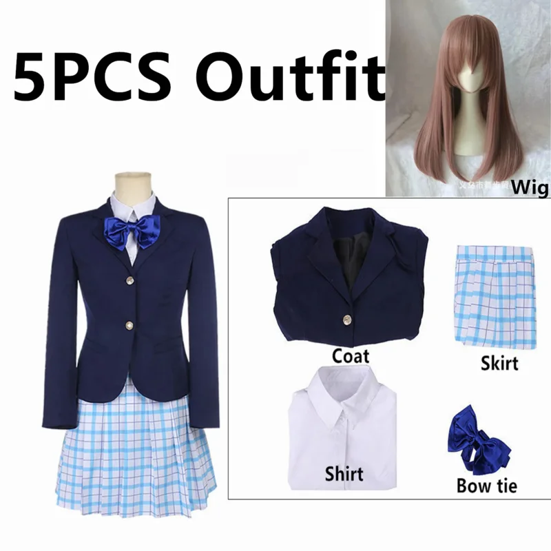 Tichý hlas shouko nishimiya shoko cosplay kostým japonský anime tvar hlasovej školy uniformné oblečenie oblečenie na oblečenie