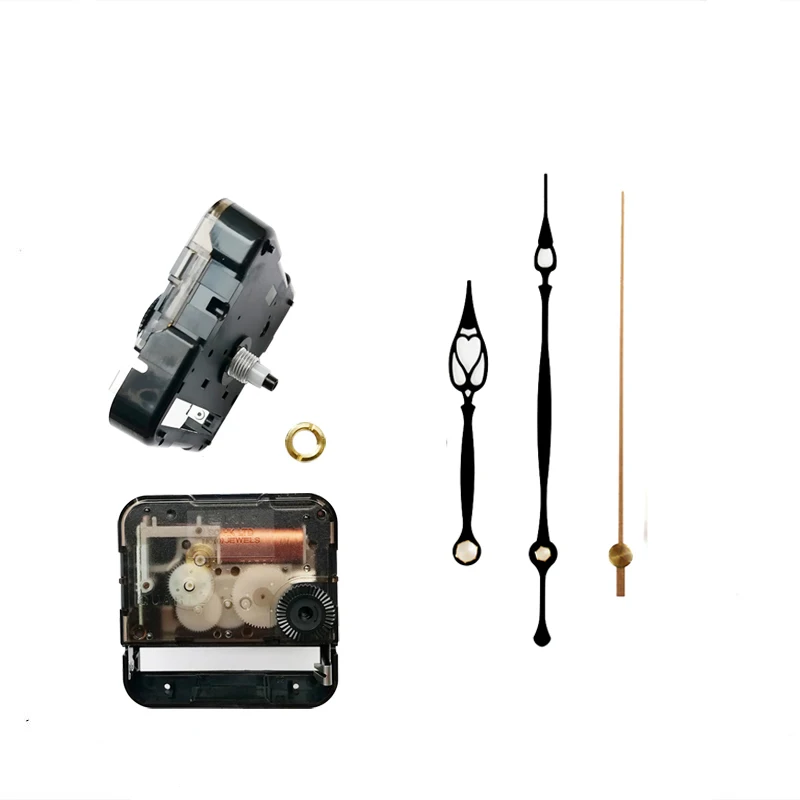 Tichý pohyb SKP 44704P Plastový pohyb prestieraných hodín s čiernymi rukami 20# Quartz DIY Clocks Kits