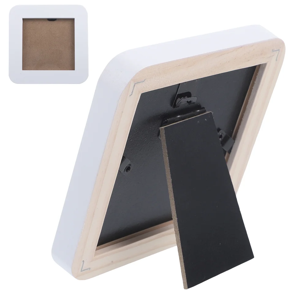 Tieňové skrinky na zobrazovacie puzdrá Malé drevené fotorámiky pre biele snímky Mini Desk