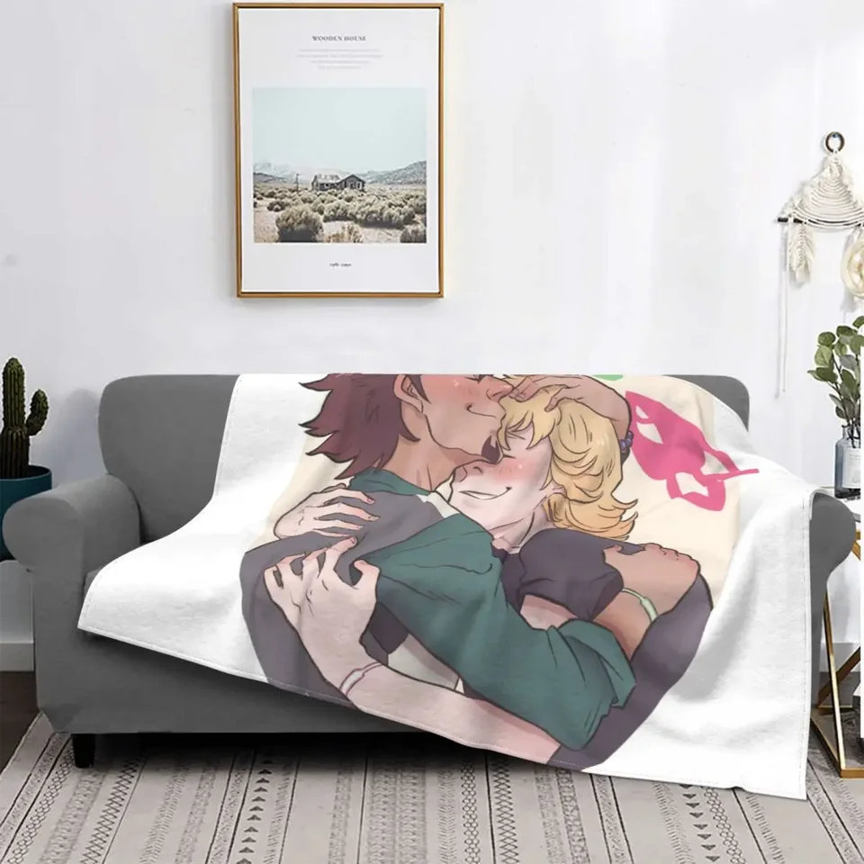 Tiger Bunny Blue Rose Action Anime prikrývka flanel jar jesenné objatie Art Art Warm hodí na zimnú posteľnú bielizeň