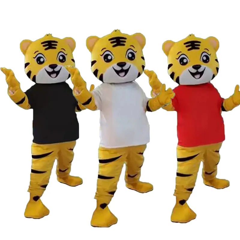Tiger maskot kostým dospelých chôdza pre bábiky Plush Performance rekvity Doll Cosplay kostým Halloween narodeninové oslavy rol