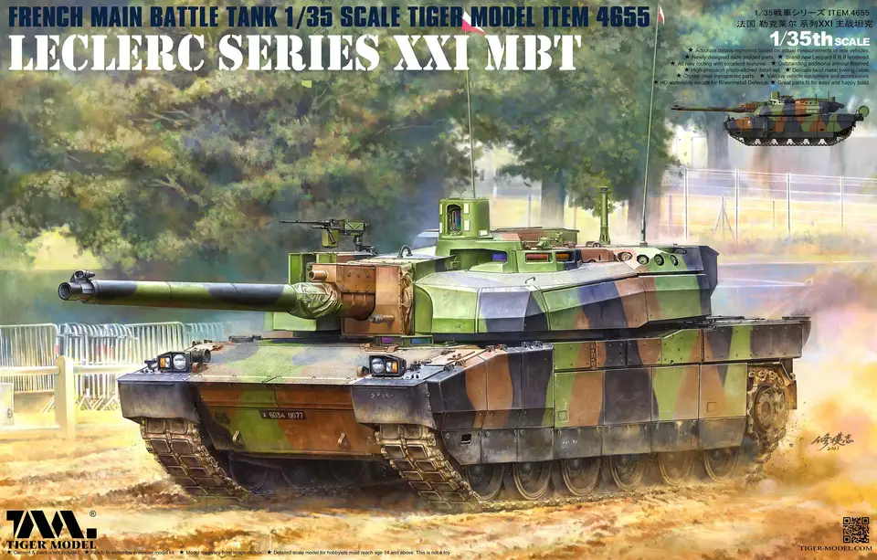 Tiger model 4655 1/35 francúzsky hlavný bojový tank Leclerc Series XXI MBT Model