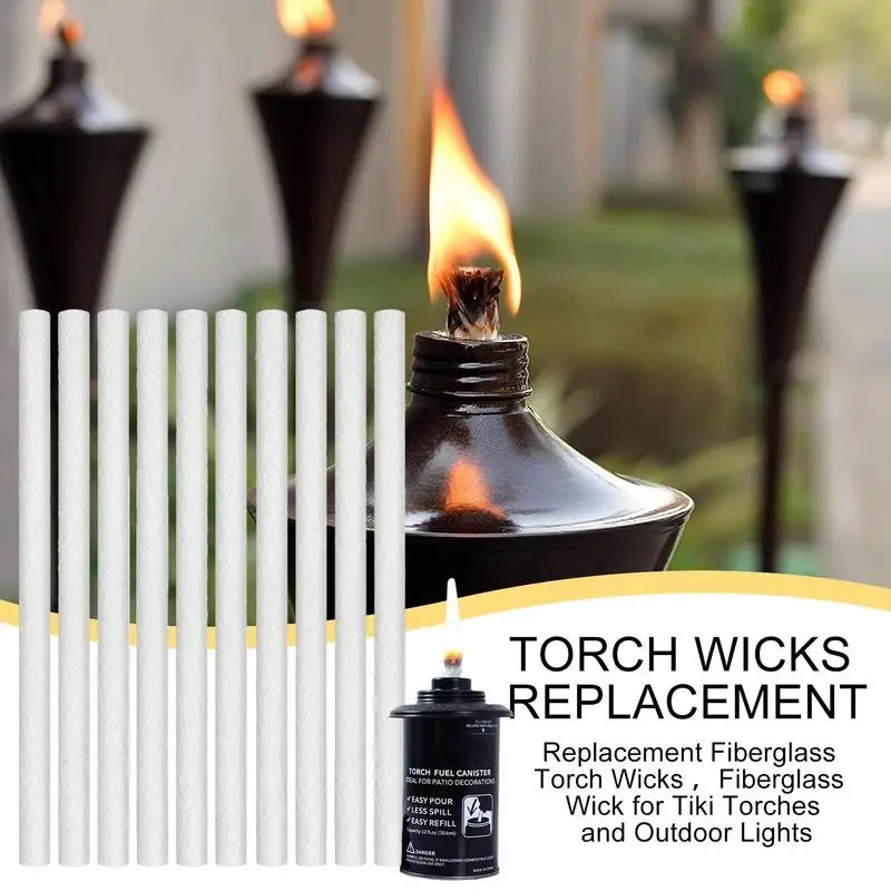 Tiki Torch Kndelová náhrada 10ks