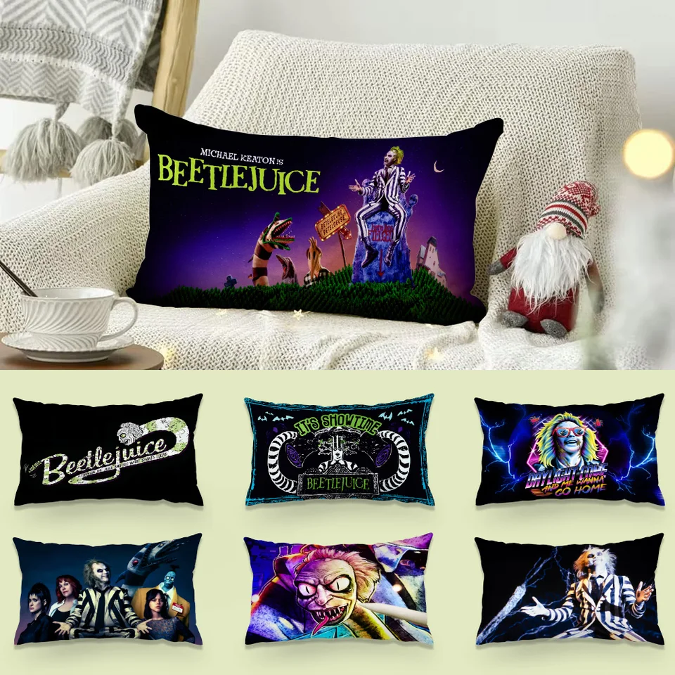 Tim Burton B-beetlejuices vankúš pokrýva karikatúru pohovku dekoratívny dom obojstranná tlač