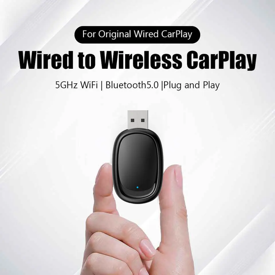 TimeKnow 2in1 CarPlay Mini Box Android Auto Auto Wireless Adapter Smart Mini Box Plug and Play Dongle Bt WiFi Auto Connect CarPlay