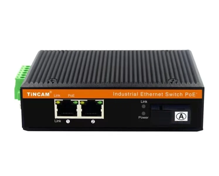 Tincam Dvojica 1*SC vlákna+2*RJ45 Port Din-Rail Structure Priemyselná sieť Prepínač Nespravený prevodník priemyselných médií