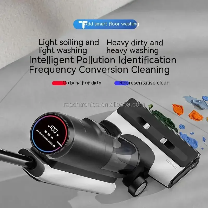 TINECO 2.0 Pro LED Wireless Smart Floor Worder Worder Sweeper Saction a Drag Integrované ručné vákuové práčku