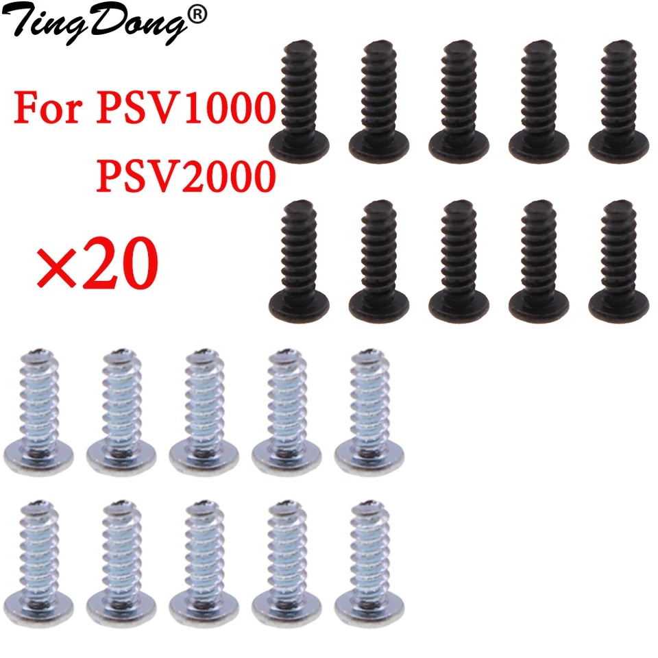 Tingdong 20ks skrutky súpravy výmeny pre hernú konzolu PS Vita 1000 2000 pre PSV1000 PSV2000
