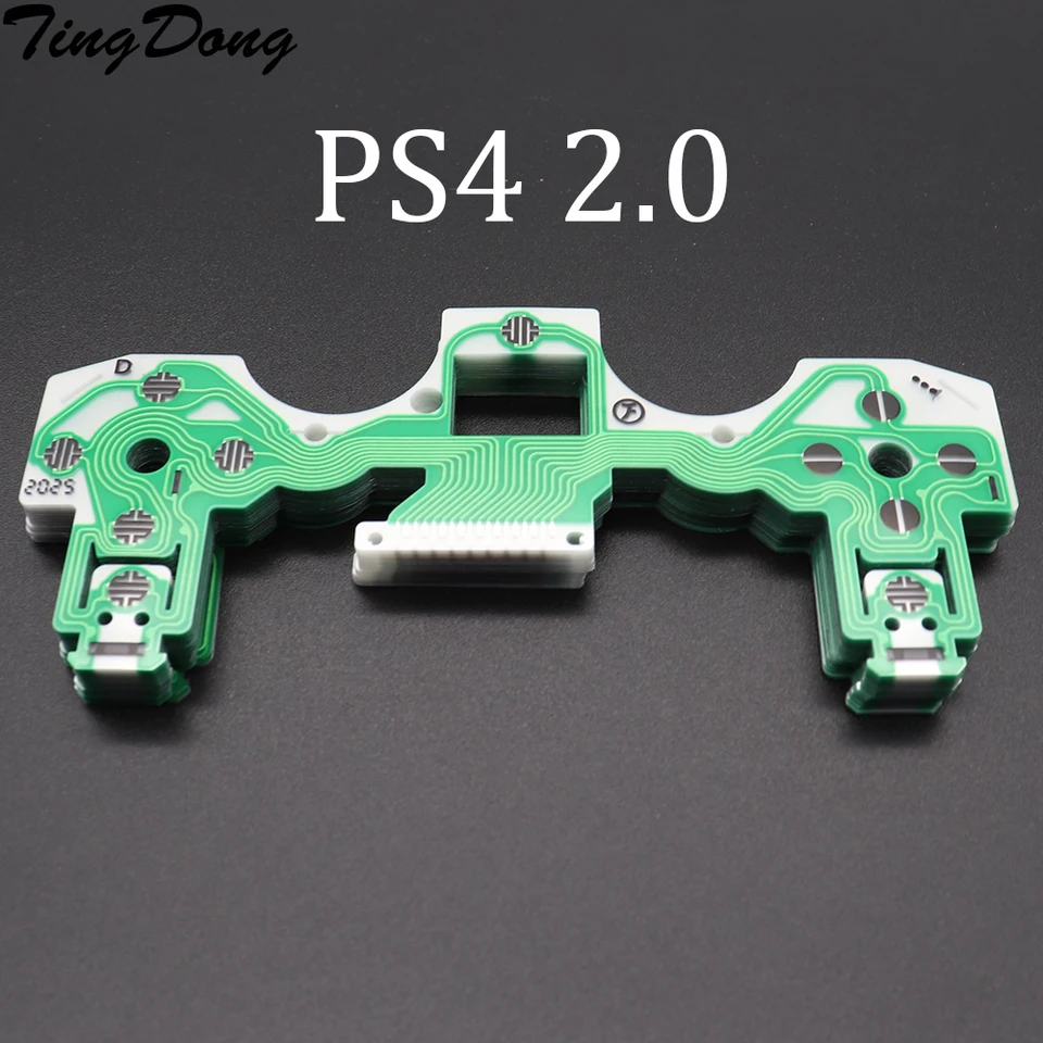 Tingdong 50ks/veľa pre radič PS4 2.0 Zelený vodivý film pre PS4 Keypad Flex Cable PCB Circuit Ribbon Film Film