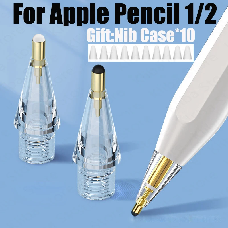 Tipy na ceruzku pre ceruzku Apple Cencil 1. 2. generácia Ipencil Citlivosť Nibs kompatibilné pre iPad Pro Apple Pencil 1/2 náhradný hrot