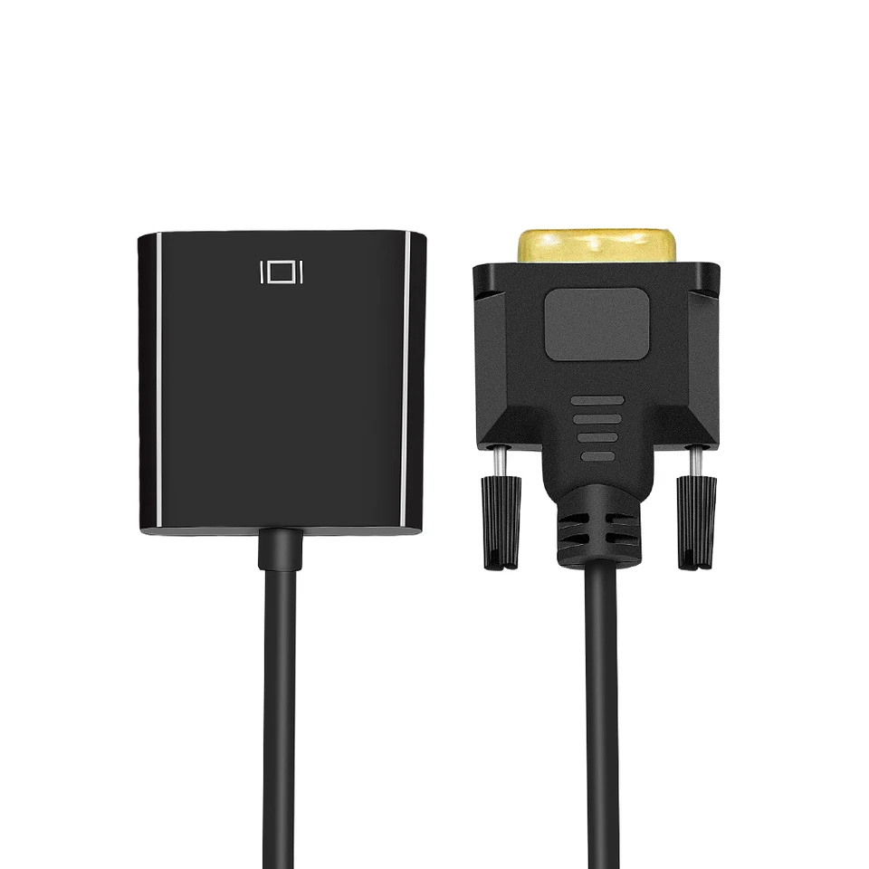 Tishric 10ks DVI-D DVI na VGA Prevodník Adaptér Video kábel 24+1 25pin DVI-D na VGA 15pin Active 1080p pre projektor TV PS3 PC