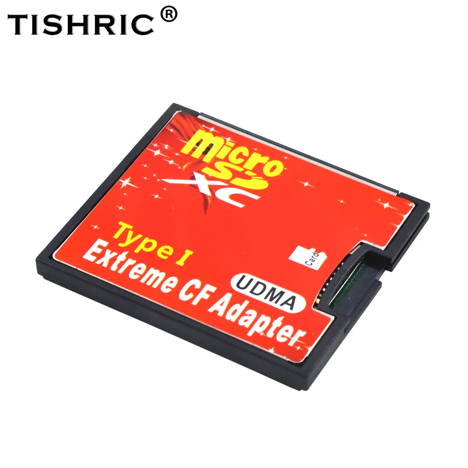 Tishric New Micro SD TF na adaptér CF karta pre microSD/HC na kompaktné bleskové typy I Pamäťové karty Prevodník pre fotoaparát pre fotoaparát