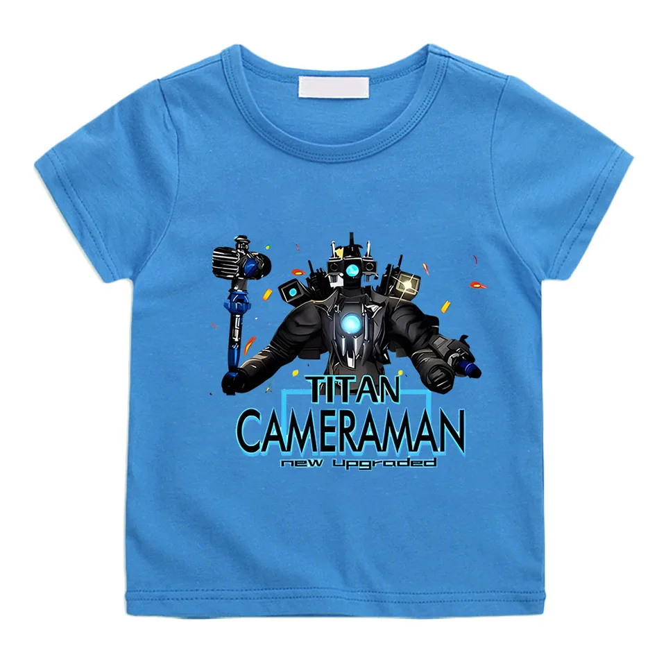 Titan Cameraman Nová hra Grafika Tees Boys letné vrcholy voľné tričká biele oblečenie unisex anime krátke rukávy Streetwear dospievajúci