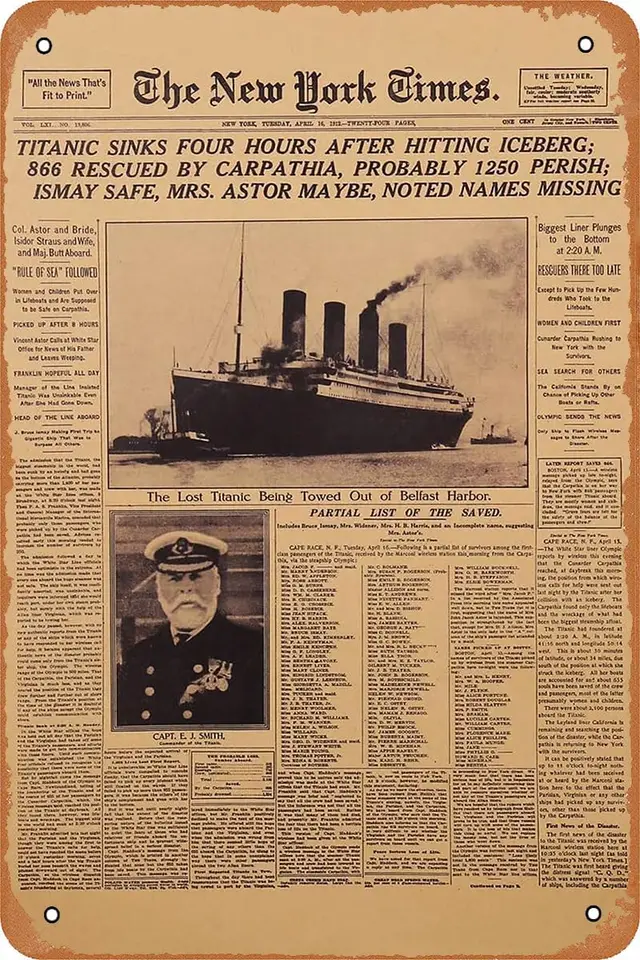 Titanic Movie plagát retro kovové znamenie Vintage cín Oprava pre kaviareň Bar Office Domáca stena Darček Darček 12 x 8 palcov