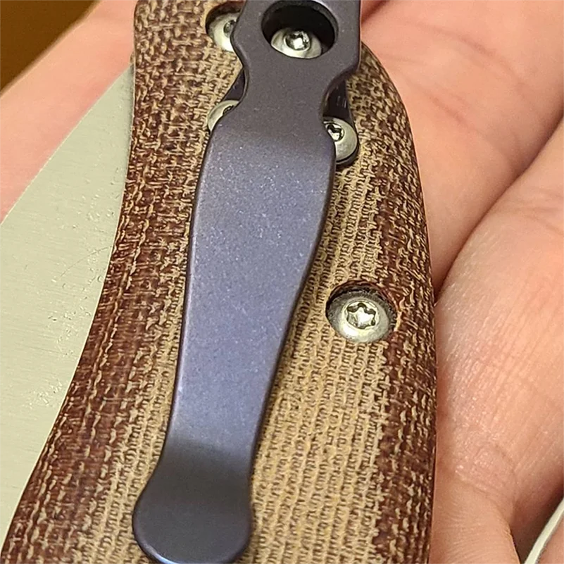 Titanium Alloy 4 Farby skladací nôž hlboký nosič vreckovej sponky dozadu pre spyderco Shaman C229 DIY výrobné diely
