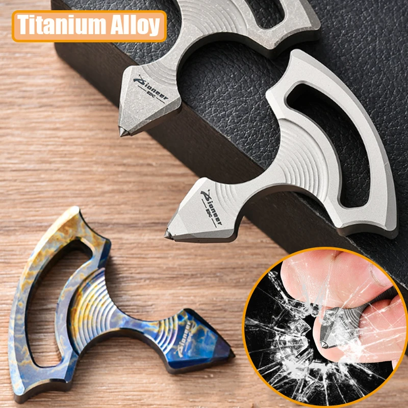 Titanium zliatiny Breaker Keychain Nástroj EDC Multifunkčné mosadzné kĺby vonkajšie prenosné vreckové náradie