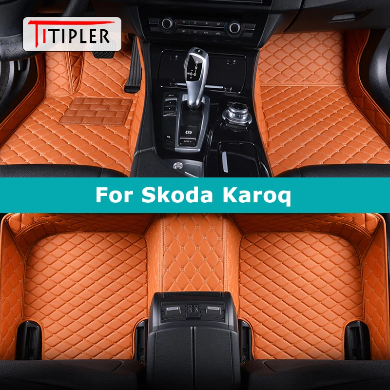 Titipler vlastné podlahové rohože pre podlahy pre skod Karoq Automatické koberce nohy Coche Accessorie