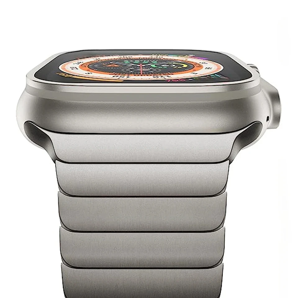 Titánový farebný pás pre Apple Watch 46 mm ultra 2 49 mm kovový náramok Iwatch 45 mm 42 mm 44 mm 38 40 41 mm nerezová oceľ