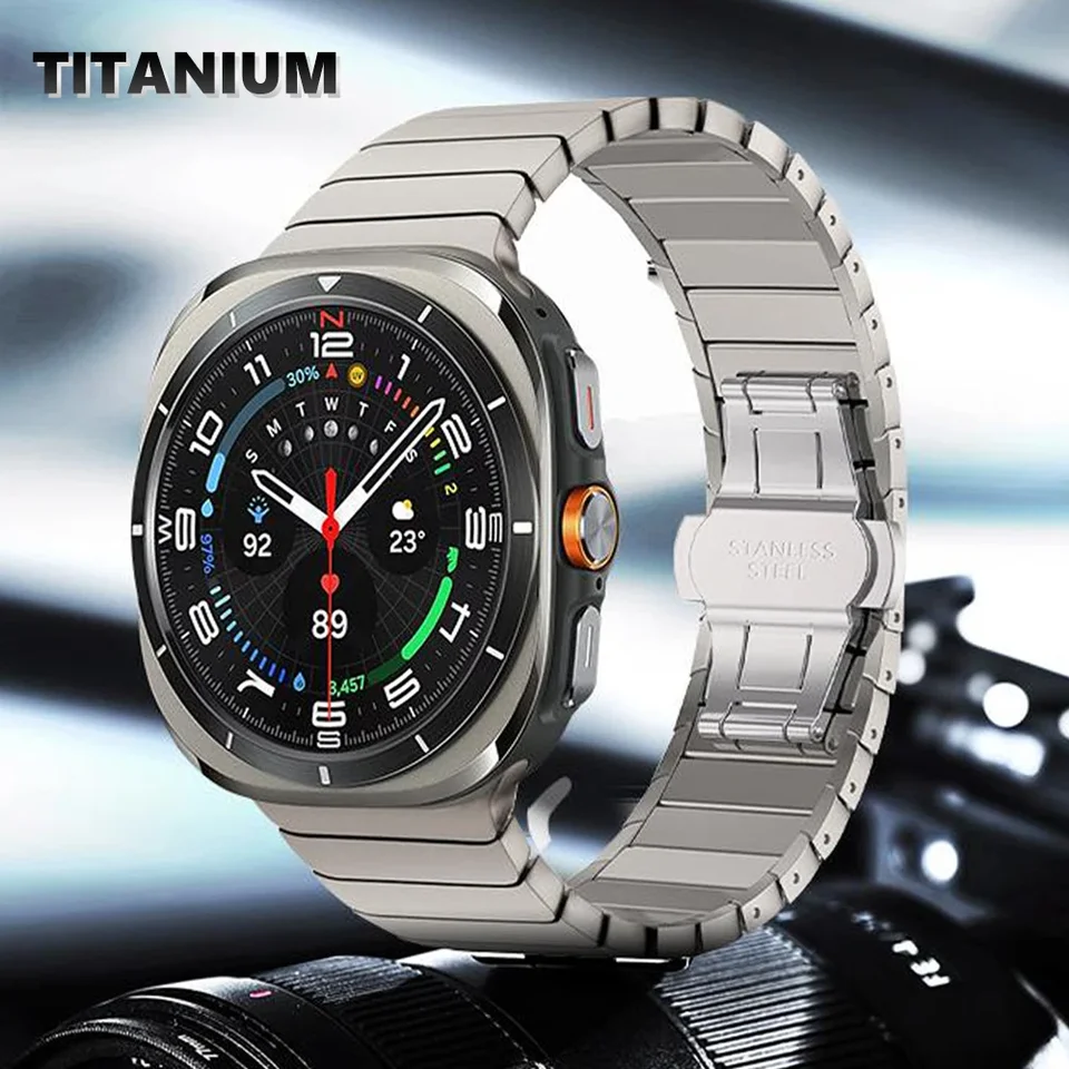 Titánske pásmo pre Samsung Galaxy Watch Ultra 47mm Correa Luxury Link Bracelet Men remienok pre Samsung Galaxy 47 47 mm hodinky 7 Ultra