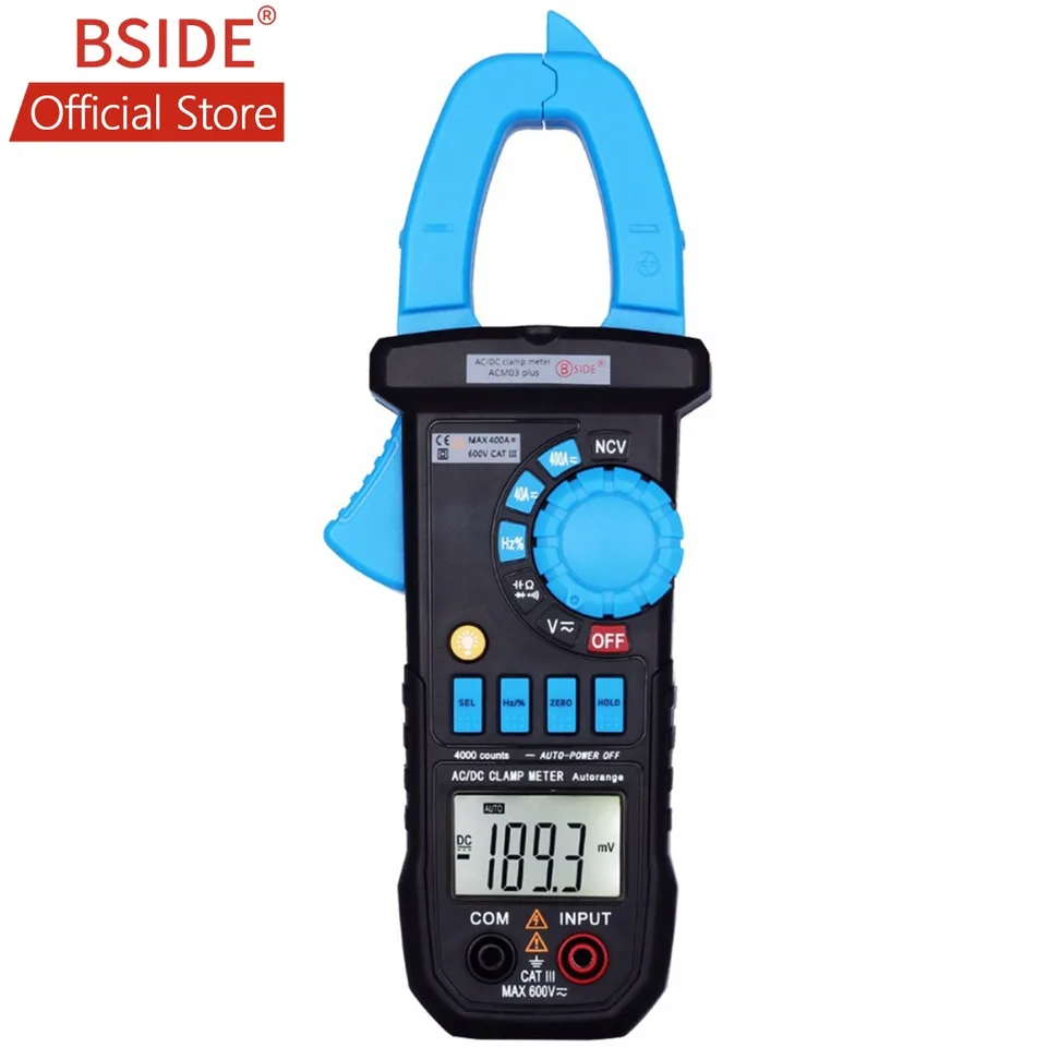TK Hot BSide Digital Multimeter 400A AC/DC Prúdový svorka ACM03 plus kapacita frekvenčný tester indukčný napätie alarmtk