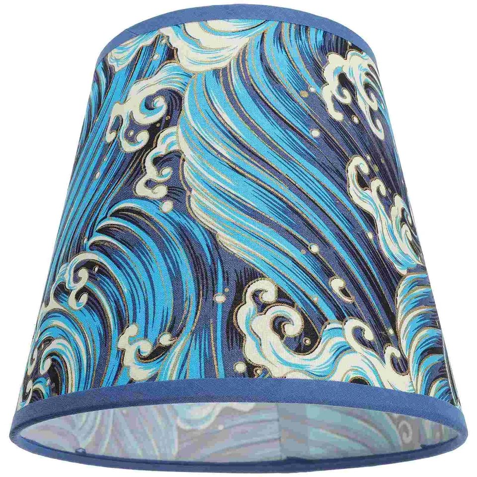 Tkanina lampa tieň morskej vlny vzorka lampa tieňa stolové lampa dekoratívne lampa (E27)