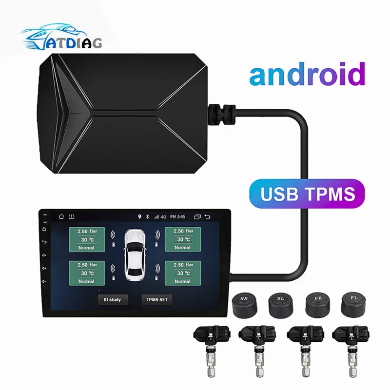 TLAKOVÝ TLAK VLASTNOSTI VLASTNÉ POSLEDNÉ USB Android TPMS SNÚCIE TLAKOVÝCH SENZOROV MONIKÁLNEHO SYSTÉMU Zobraziť navigačnú pneumatiku Alarm
