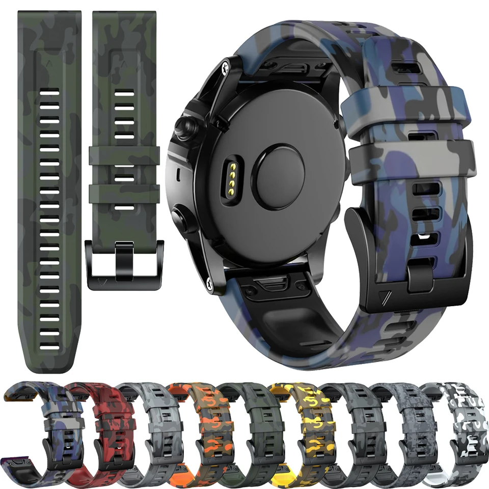 Tlač rýchlych remienkov pre garmin fenix 8 e 7x 7 6x 6 Pro 5x Plus 3hr 22 26 mm náramok Epix Gen 2 Enduro 3 Tactix Silikone Band
