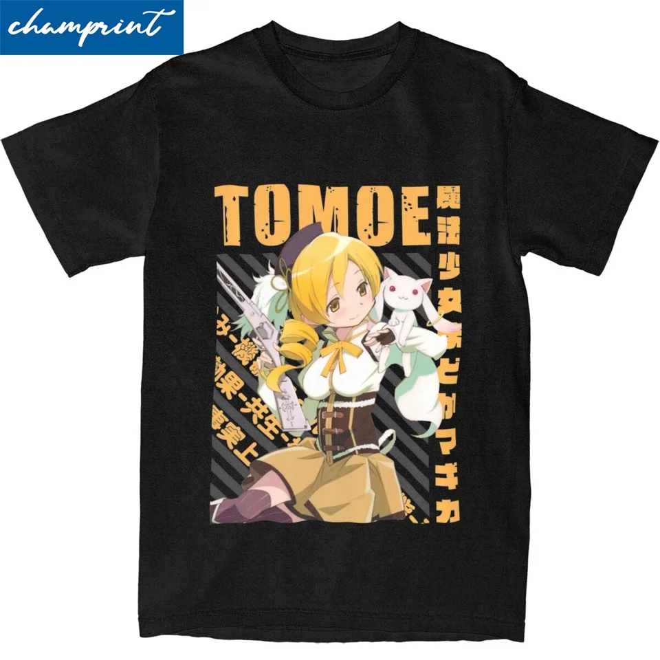Tlačená Puella Magi Madoka Magica Mami Tomoe T-Shirt Men 100%bavlna krátky rukáv Round Brck Summer Top Tee TEE