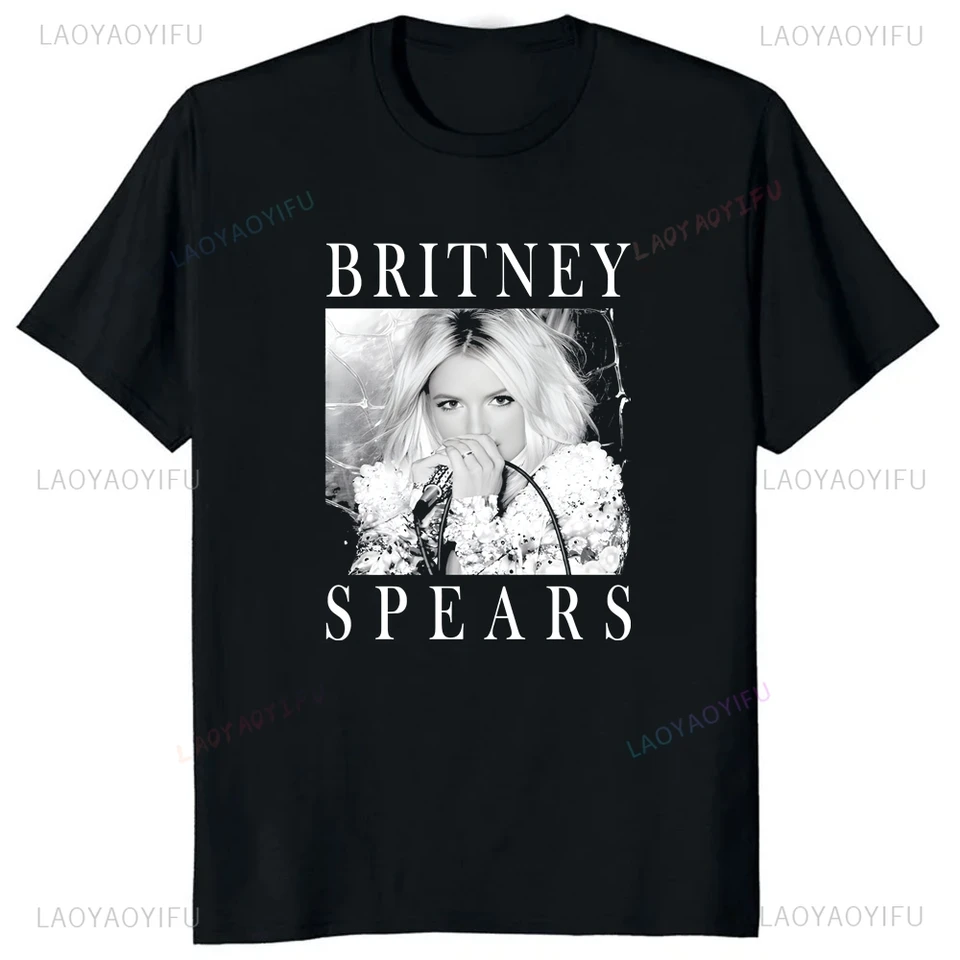 Tlačené tričko Top retro Britney Spears Letný trend Harajuku s krátkym rukávom Unisex tričko Grafické nadmerné tričko