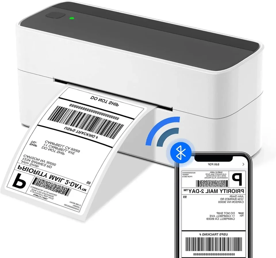 Tlačiareň prepravných štítkov 4x6 Bluetooth Thermal 203DPI Logistics Label Sticker 110 mm tlačový stroj PHOMEMO PM-241-BT