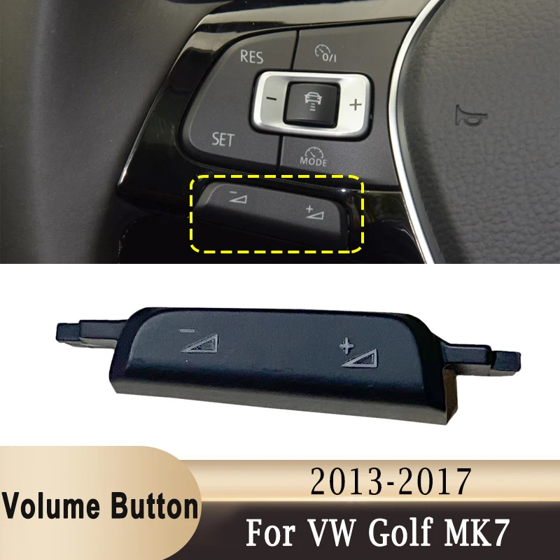 Tlačidlo Hudobná hlasitosť volantu Hudba Hudobná čiapka pre VW Golf MK7 2013-2017 / Passat B8 / Tiguan 2017-2021 Nie pre GTI GTD