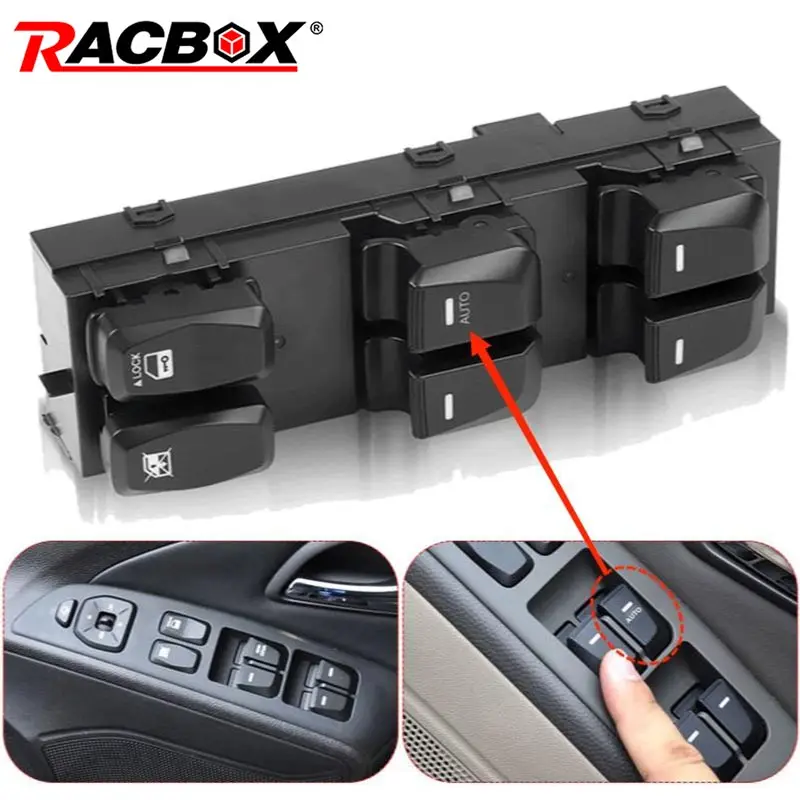 Tlačidlo Master prepínač elektrického napájania pre Hyundai IX35 Tucson 2010 ~ 2017 Pravá jednotka 2013 2013 2014 93570-2S910