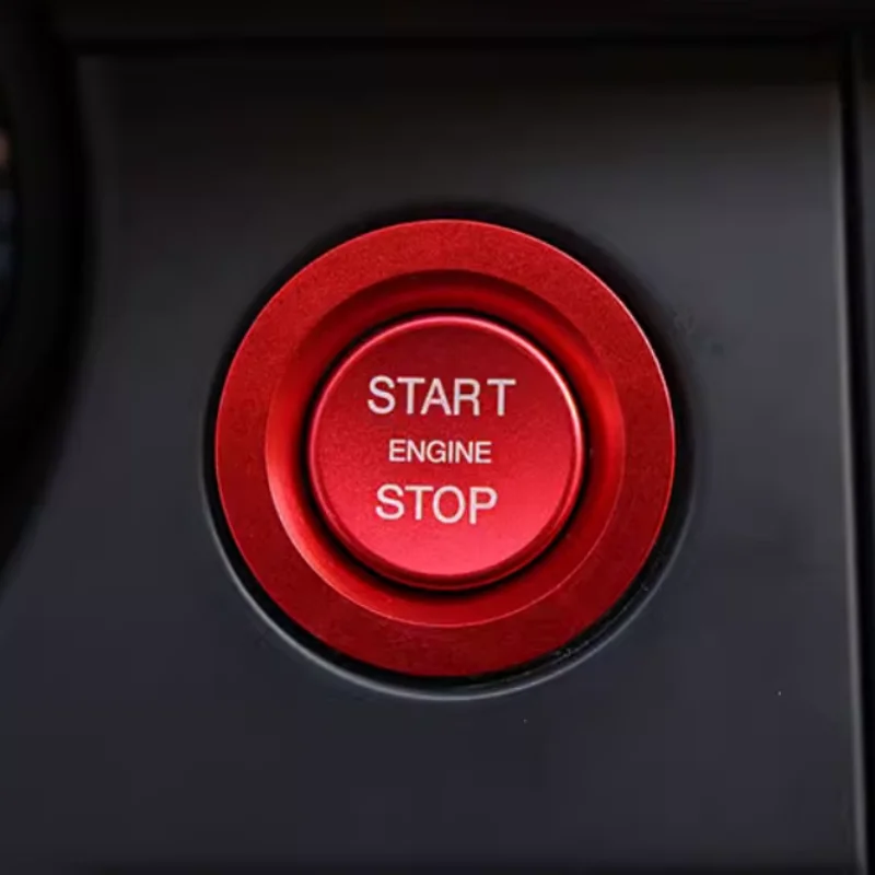 Tlačidlo Štart Motor bez kľúča s výzdobou prsteňa pre Jaguar XF XJ XE F-Pace F-Type pre Range Rover Evoque Sport atď.