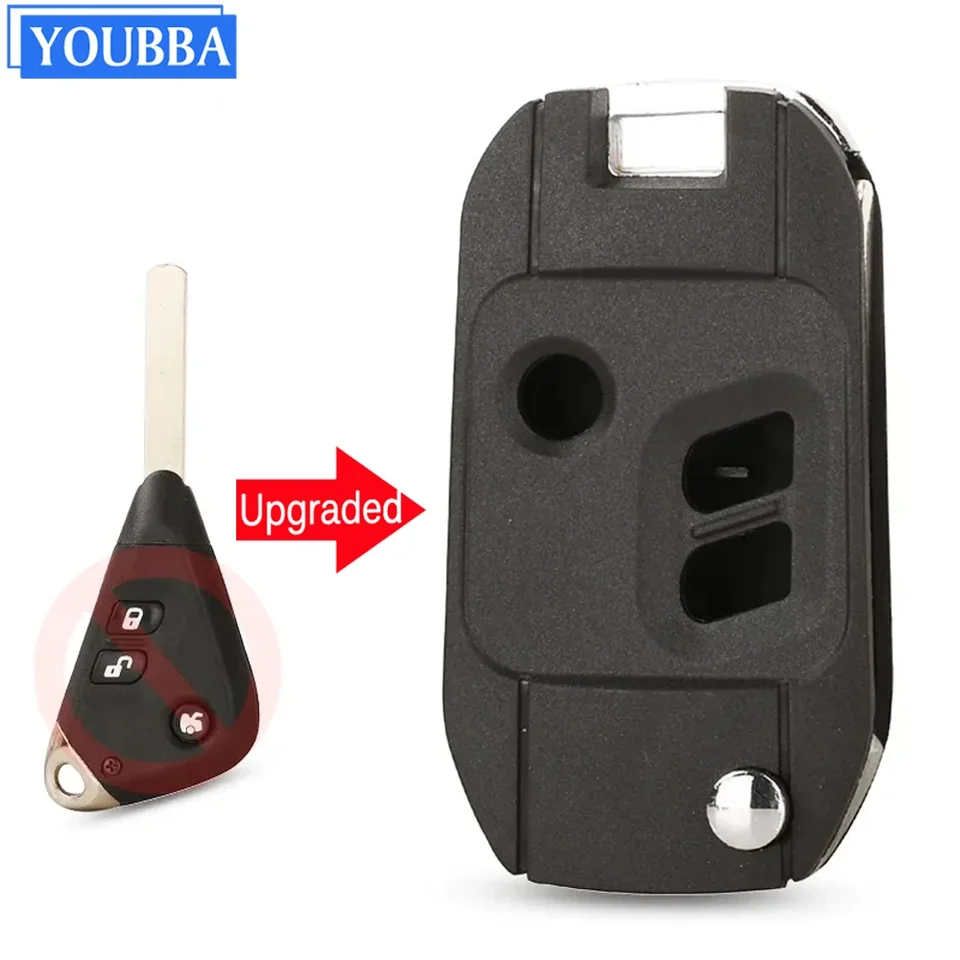 Tlačidlá YouBBA 2/3 upravené sklopenie Flip Remote Key Shell FOB pre Subaru Forester Impreza Legacy Outback Tribeca DAT17