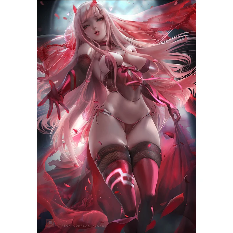 Tlačové plátno Videohry zlaté vlasy Démon Sexy dievča Art Plagát 40x60 50x70 60x90 Vlastná obývacia izba spál