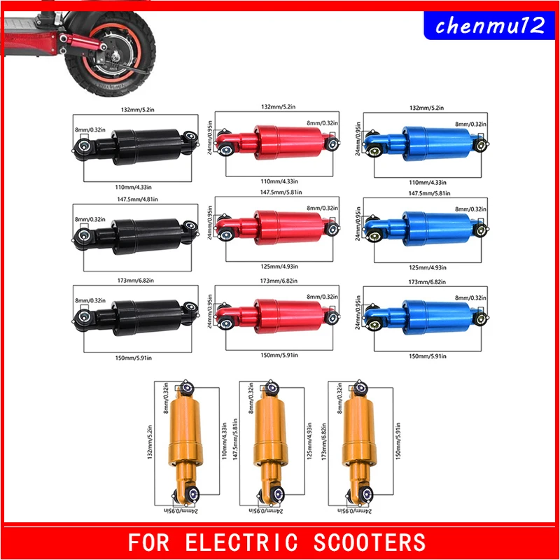Tlmič zadného nárazu elektrického kolobežky pre zliatinu hliníkovej zliatiny Kugao M4 100 110 125 150 mm 750 libier