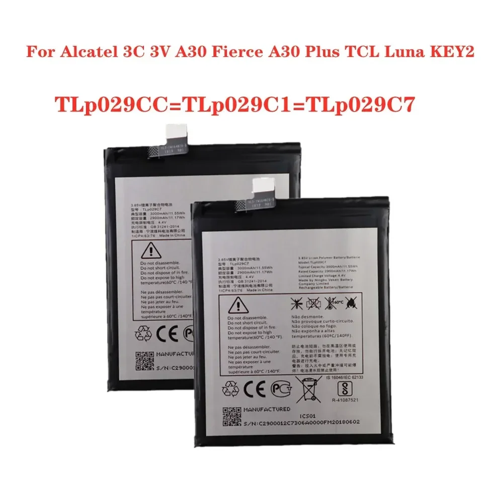 TLP029C1 TLP029C7 batéria pre Alcatel 3V 3C 5099A A30 Fierce Plus OT-5049S OT-5049Z OT-5026A LUNA KEY2 LE BBE100 Telefón