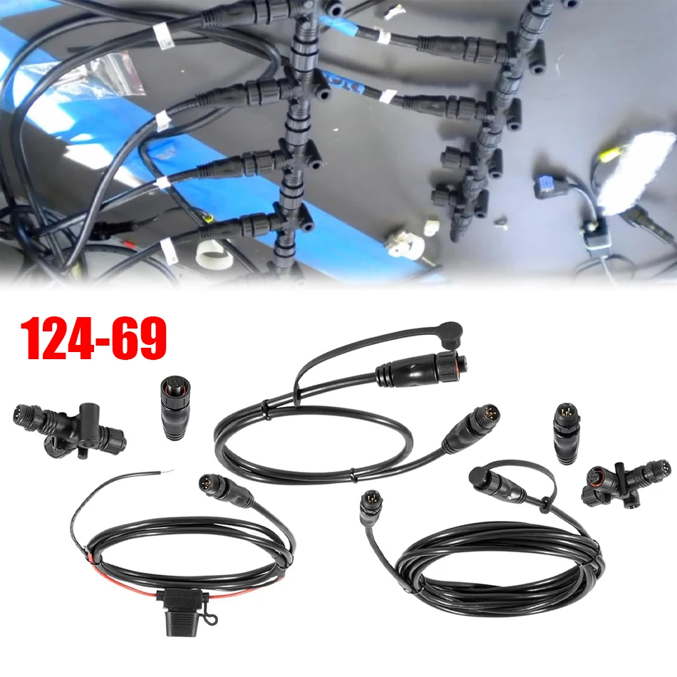 TM 124-69 NMEA 2000 Network Starter Kit Výmena pre káblovú súpravu N2K-EXP-RD-2 s T-Connectors Mužský/ženský terminátor