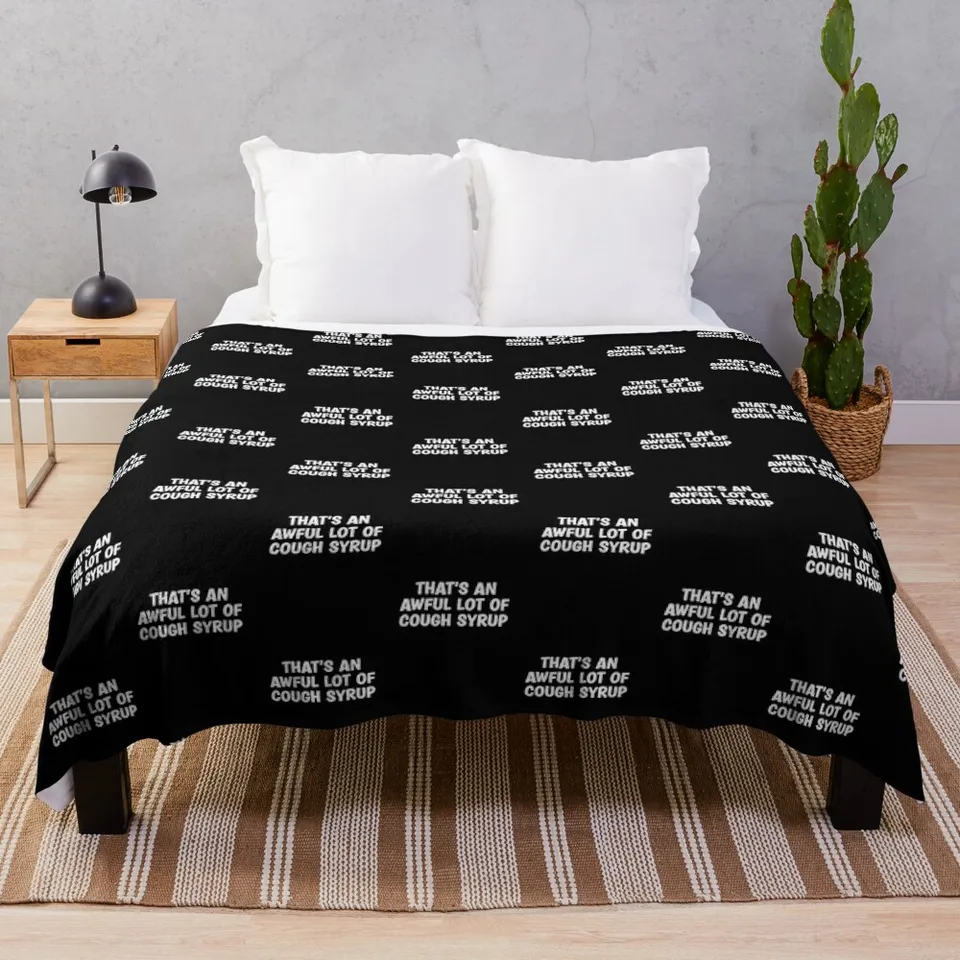 To je strašne veľa kašľa sirupu hodí prikrývku posteľ Plaid Luxury Designer Dekoratívne postele vianočné darčeky prikrývky