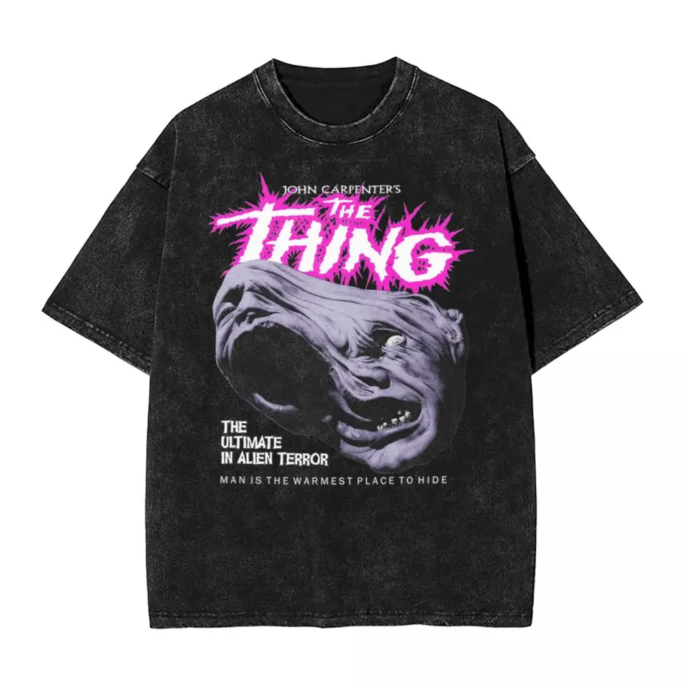 To, čo John Carpenter Horror Sci fi Fi Washed T tričko Streetwear Hip Hop Hop Tričko Tee tričko muži Men ženy bavlnené nadmerné vytlačené