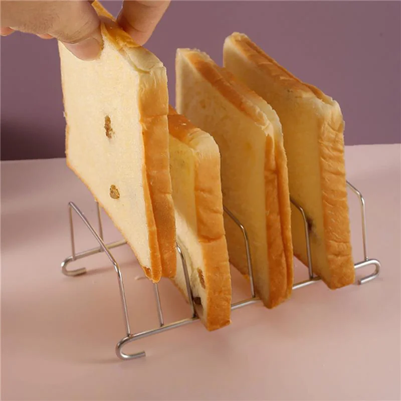 Toast and Bread Rack Nerezová oceľ 8 slotov obdĺžnikového výstavného výstavby pre vzduchové doplnky reštaurácia Domáca držiak chleba
