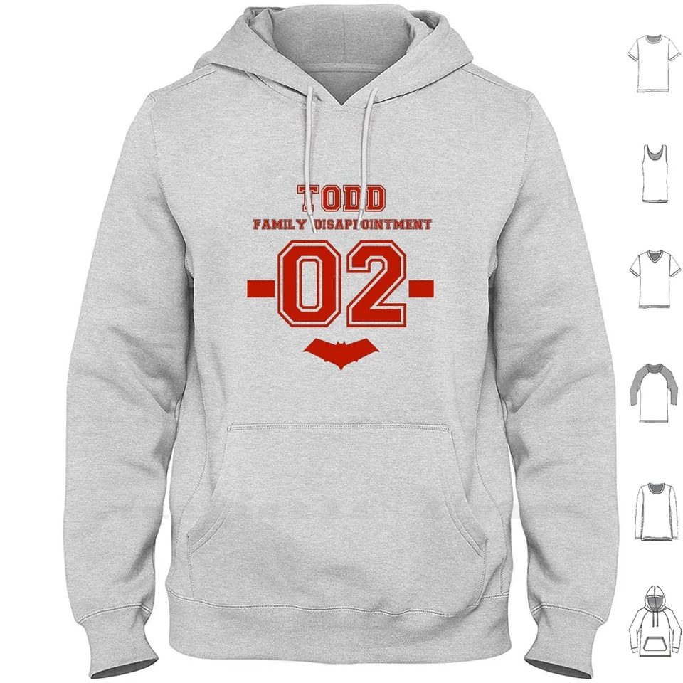 Todd-rodinné sklamanie mikiny 6xl bavlna veľká veľkosť Jason Todd Red Hood