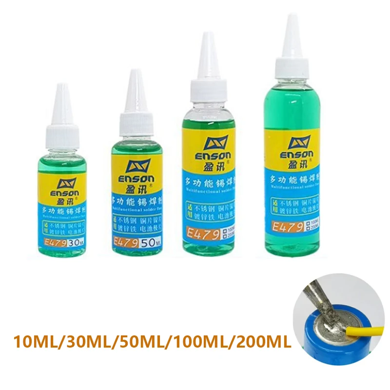 Tok z nehrdzavejúcej ocele Spájkovacia pasta Liquid Solder Tool Stručné zváranie Efektívne kvapalné zváracie materiály spájkovacie náradie 10/50 ml