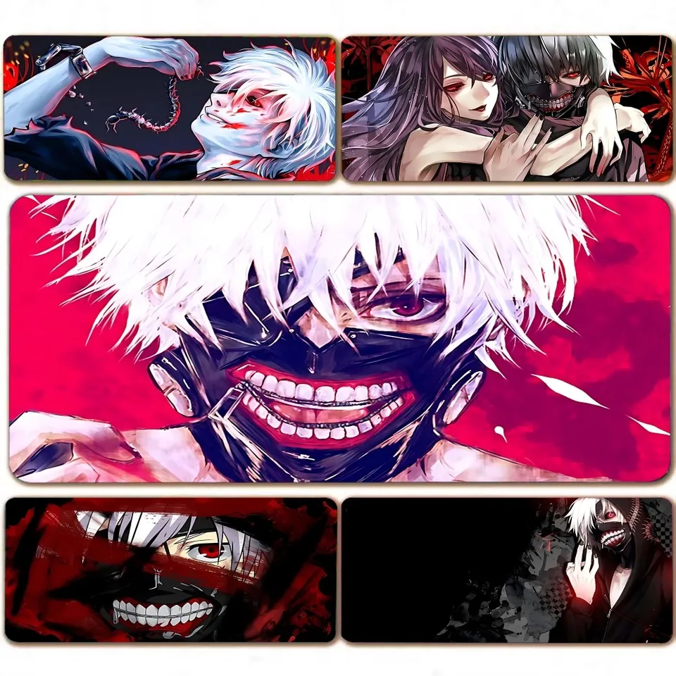 Tokio Ghoul Kaneki Ken Mousepad 80x30cm XL Lockedge Office Computer Desk Desk stolová stolová klávesnica Veľká podložka myši vankúš
